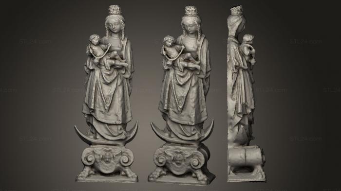Статуи античные и исторические (Девушка с младенцем, STKA_1073) 3D модель для ЧПУ станка